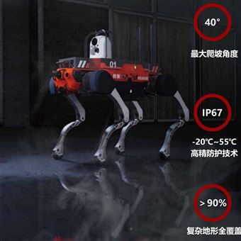 災(zāi)后現(xiàn)場應(yīng)急勘查、救援巡航機(jī)器狗