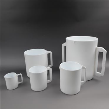 高温特氟龙带把烧杯PTFE聚四氟乙烯烧杯