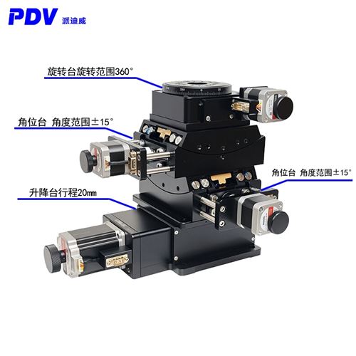 GD148+GD312XY+PX110-100電動(dòng)四維俯仰偏航旋轉(zhuǎn)升降調(diào)節(jié)臺(tái)